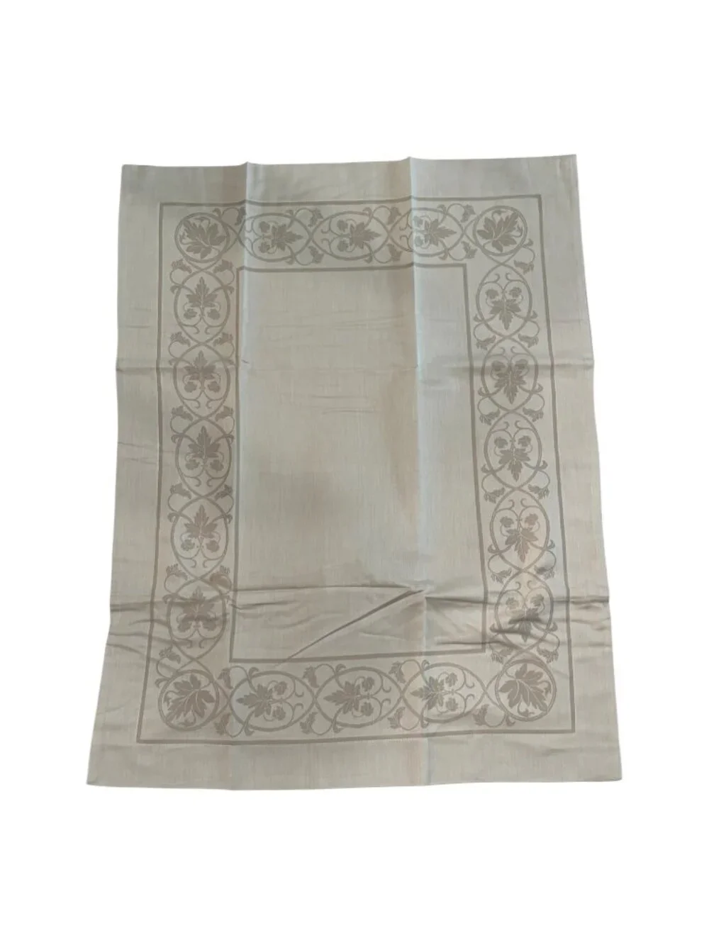 Restoration Hardware Oak Leaf Damask Standard Pillow Sham 20x28 Taupe Portugal N